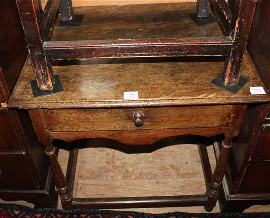 Late 17th / early 18th century oak side table